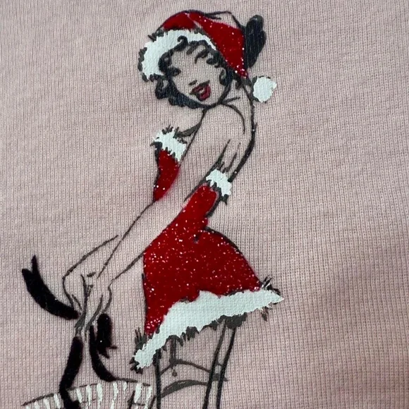 Y2K Victoria’s Secret Santa Christmas Baby Tee - Picture 4 of 6